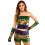 3Pcs Mardis Gras Costume Accessories Sequins Tube-Two rows  S 10