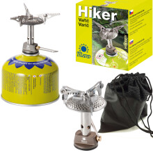 Det letteste turistkomfur til gaspatroner (ventil eller gevind) HIKER 70 gram 2,4 kW