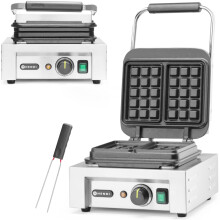 Professionelles Waffeleisen, großes Backblech, 2 Brüsseler Waffeln, 2200 W