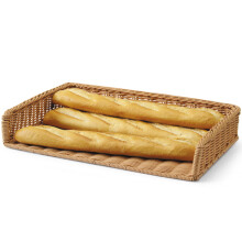 Buffetkurv til baguetter og brød lavet af polyrattan 595 x 395 x 105 mm
