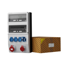 Bygningsfordelingstavle med måler eXT-S/FI 32A 16A 4x230V Schuko Mennekes Doktorvolt 0823