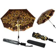 Automatisk foldbar paraply - G. Klimt, Livets træ (nedenunder dekoration) (CARMANI)