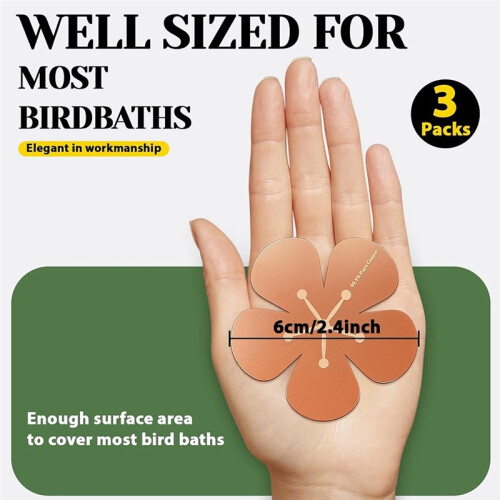 3Pcs Bird Bath Copper Purification Disk,Copper, 0.6mm Thick for All-Season Use 2