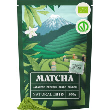 NaturaleBio Japanese Organic Matcha Green Tea Powder - Premium Grade-100g. Produced in Japan, Uji, Kyoto. Use for Drinking, Cooking, Baking