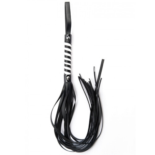 Sort/Hvid Langstribet Flogger