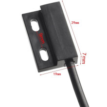 2X Magnetischer Vorhang-Türsensor für Garagentore mit 5 M Langem Kabelgebundenem Magnetdetektor für Garagentoröffner-Zubehör