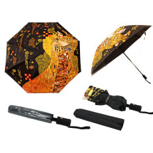 Automatisk foldbar paraply - G. Klimt, Adela (dekoration på toppen) (CARMANI)