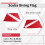 Diving Down Flag Double Stitched Warning Diving Flag Scuba Diving Flag for Float, Buoy, Boat 7