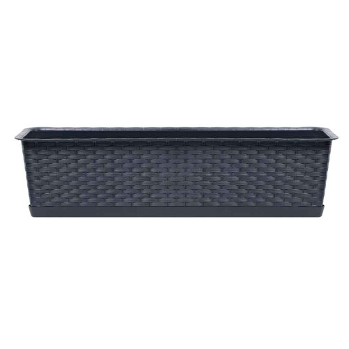 Prosperplast Ratolla Balkonbox mit Sockel ISR500P | Anthrazit