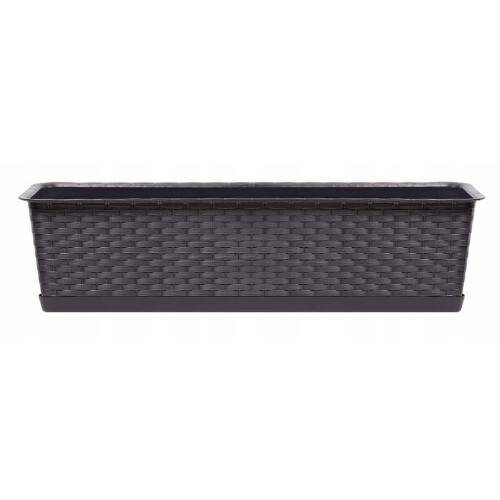 Prosperplast Ratolla Balkonbox mit ISR800P-Sockel | Umbra