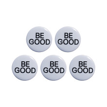 Broches rondes colorées en plastique ABS, 5 pièces, Badges-petit