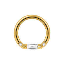 Anneaux d'os d'oreille à surfaces lisses sans couture pour-1 Or