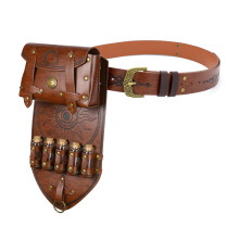 Ensemble d'accessoires de jeu de rôle, ceinture en PU et-Brun