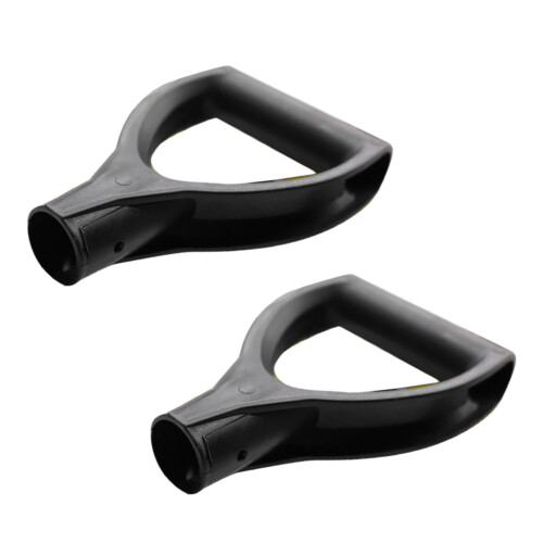Ergonomic Plastic Garden Tool Shovels-Black D shaped plast