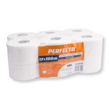 Hvidt toiletpapir 12x100 Perfecto 12 stk.