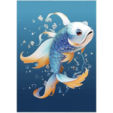 5D diamantbroderi DIY diamantmaling fisk