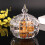Modern Clear Glass Crystal Candy Dish With Lid Decorative-B 9