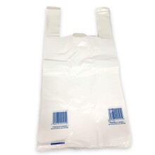 Plastikpose 30x55 HDPE hvid 40 mik. 50 stk.