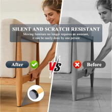 24Pcs Furniture Gliders Screws Foot Pad with 6mm Thread for Legs Smooth Gliding and Floor Protections Gliders