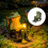 Cute Glowing Frogs With Coffee Cup Solars Light Waterproof-2 3