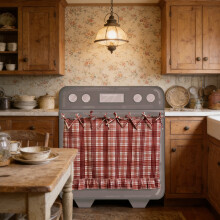 Kitchen Oven Skirt With Ruffled Trim-microwave oven design F