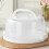 Cake Display Case with Lid and Handle-8 inches taller pink 8