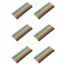 6X Clip- String Cable Boxed Plastic Number Number Wire Label Tube Set Color Cable (150PCS KCM-1.5MM)
