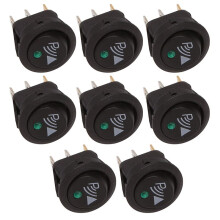 8X Runde 3 Pin Rocker / Parkplatz Aus-Schalter Sensor Walk Hinten Vorne Hinten