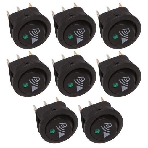 8X Round 3 Pin Rocker / Parking Off  Front Rear Walking Sensor