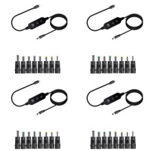 4X Cable Convertidor de Potencia USB C A CC, Tipo C A CC PD de 65 W, Carga Rápida, Ajustable, 5 V/9 V/12 V/15 V/20 V.
