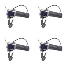 4X 36V Electric Scooter Throttle Grip with Key Lock Power Indicator for Electric Bikes Motorcycles