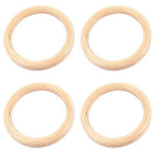 4Pcs Birch Fitness Rings Gymnastics Training New Wooden 32mm Exercise Fitness Gymnastic Rings Gym Exercise