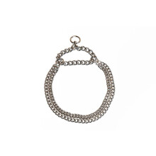 Collar de doble cadena 38-48cm Plata