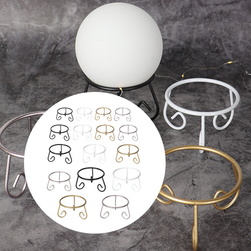 Iron Crystals Sphere Stands with Secure Designs Space-Yellow L