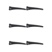 60 Stueck Kunststoff Schwarz Einzelne Zinke DIY Frisur Alligator Haarspange 3.1 Zoll Lang
