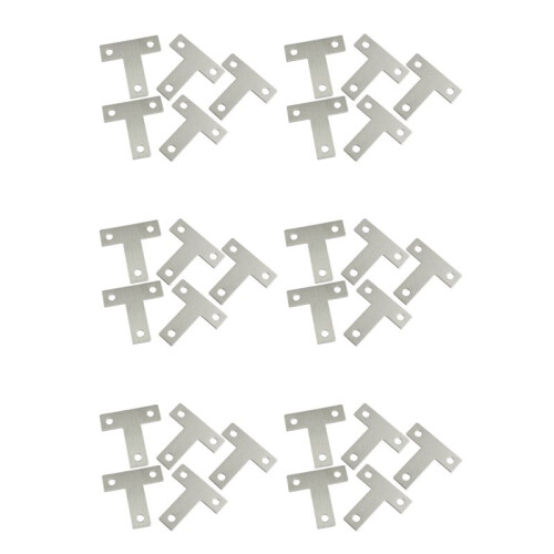 30 Pcs Angle Plate Corner Brace Flat T Shape Repair Bracket 40mm X 40mm