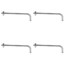 4X Douchearm, Wandgemonteerde Verlengstang, Roestvrijstalen Doucheverlengarm, Plafonddoucheaccessoire voor Doucheruimte