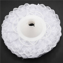 24Pcs Lace Bouquet Collar, Lace Collar DIY Bouquet Holder White Lace Decoration Bouquet Holder