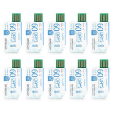 10 Stuks TempU05s USB-Temperatuurdatalogger 60 Dagen Eenmalig Gebruik Temperatuuranalysator PDF-Rapport USB-Temperatuurlogger