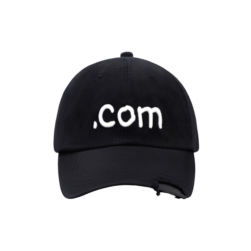 Modern Distressed Baseball Cap Wash Cotton Adjustable Sun-Black