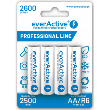 Rechargeable batteries everActive Ni-MH R6 AA 2600 mAh Professional Line