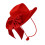 Large Bowknot Cowgirl Cap Comfortable Drawstring Western-Red 1