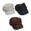 Cotton Linen Pleated Beret Hat With Simple Design Long-Black 2