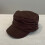 Cotton Linen Pleated Beret Hat With Simple Design Long-Black 6
