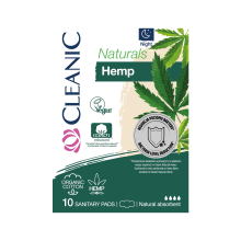 035282 HH Cleanic Naturals Økologisk bomuld og hamp natbind 10 stk