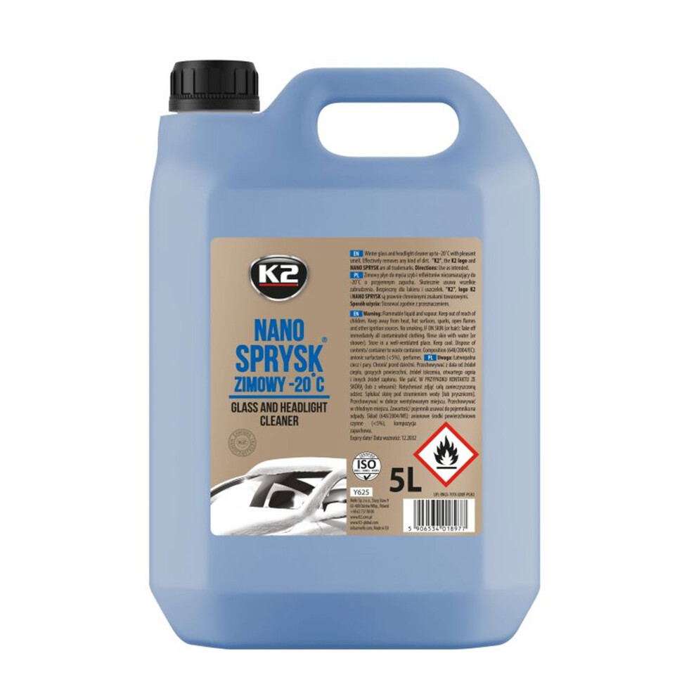 K2 NANO Scheibenfrostschutz Zitronen 5L -20°C Klarblickschutz - Image 9
