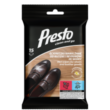 036043 HH Presto vådservietter til sorte sko 15 stk.