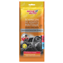 006176 MA VOITURE - Tapis de lingettes pour cockpit - Citron - 24 pièces.