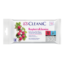 040439 HH Cleanic Lingettes rafraîchissantes à la framboise 15 pièces.