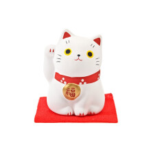 Maneki Neko Figur - Hvid
